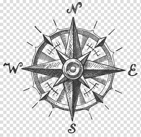 Cool Compass Tattoos, Compass Rose Art, North Compass, Pirate Compass, Nautical Compass Tattoo, Compass Tattoo Men, Compass Tattoos, Best Compass, Compass Drawing