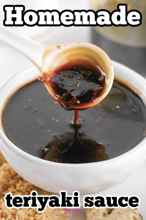 Learn how to make homemade teriyaki sauce with this quick and easy homemade teriyaki sauce recipe. A great store-bought alternative!Teriyaki sauce is a staple of Japanese cooking, known for its tangy, sweet and savory flavor. It's a versatile sauce that can be used as a marinade, basting agent, or dip for chicken, fish, or meat dishes. https://www.savoringthegood.com/teriyaki-sauce-recipe/ How To Make Teriyaki Sauce Easy, Substitute For Teriyaki Sauce, Teriyaki Sauce Vegan, How To Make Homemade Teriyaki Sauce, Teriyaki Madness Copycat Sauce, Seattle Style Teriyaki Recipe, Teriyaki Sauce For Noodles, Easy Homemade Teriyaki Sauce, Sticky Teriyaki Sauce