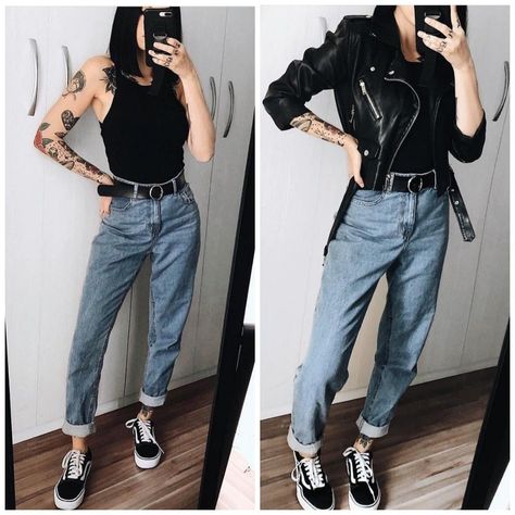 f016e59c7ad8b1d72903bb1aa5720d53desc53710184ri 30s Edgy Outfits, Business Casual Tattoos, Tomboy Rocker Style, Punk Rock Mom Style, Women’s Edgy Outfits, Salem Summer Outfits, Womens Punk Outfits, Punk Mom Style, Emo Date Outfit