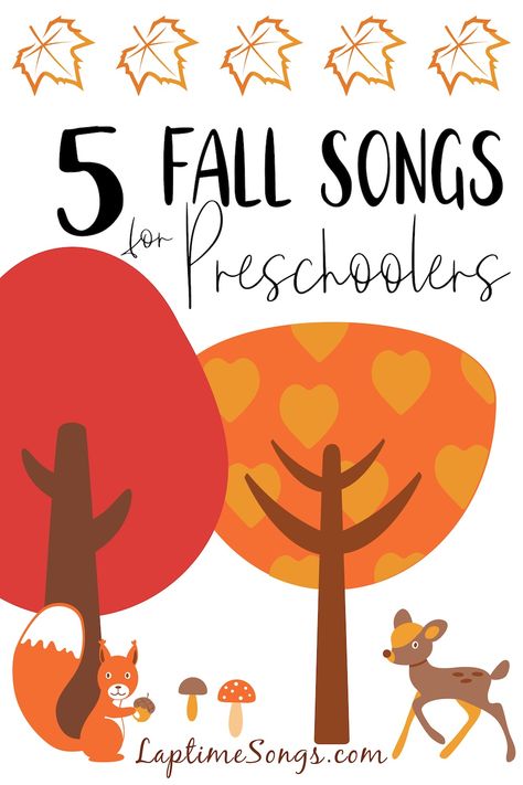 Fall Leaf Songs Preschool, Fall Theme Songs Preschool, Fall Song For Preschool, Fall Songs For Kindergarten, Preschool Fall Songs And Fingerplays, Fall Finger Plays For Preschool, Fall Weather Theme Preschool, Fall Fingerplays Preschool, Acorn Songs For Preschool