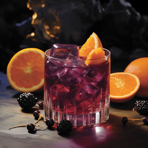 Blackberry Old Fashioned Cocktail Recipe - The Blackberry Old Fashioned is a harmonious blend of sweet and sour with a robust whiskey foundation. The muddled blackberries contribute a tart fruitiness, while the simple syrup and bitters balance it with sweetness and depth. The orange peel garnish adds a zesty aroma and a slight bitterness that complements the drink's complexity. Bar Knowledge, Blackberry Cocktails, Orange Peel Garnish, Blackberry Wedding, Blackberry Whiskey, Blackberry Sangria, Blackberry Cocktail, Blackberry Lemon, Bourbon Cocktail Recipe