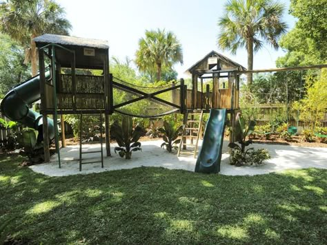 My Yard Goes Disney - Parker Playground Ideas Backyard, Play Grounds, Playground Landscaping, Backyard Playset, Large Backyard Landscaping, Play Area Backyard, Outdoor Play Areas, Diy Playground, Hardscape Design