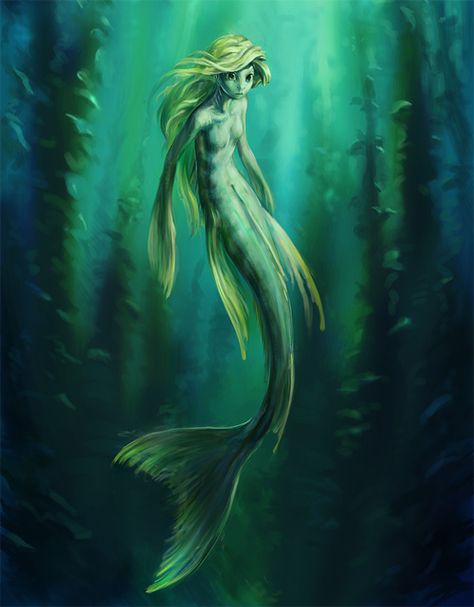 Green mermaid illustrations artworks Yellow Mermaid, Mermaid Tattoo Designs, Mermaid Artwork, Mermaid Illustration, Fantasy Mermaids, Mermaid Under The Sea, Mermaid Pictures, Mermaid Tattoo, Green Mermaid