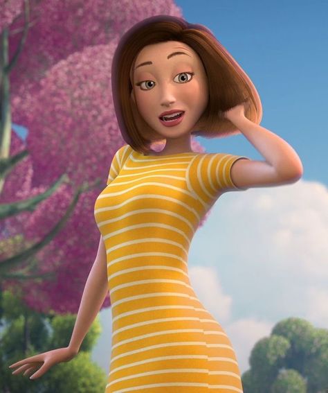 The Bee Movie Costume, Bee Movie Costume, Vanessa Bee Movie, The Bee Movie Aesthetic, Brunette Movie Characters, Vanessa Bloome, Bee Movie Characters, Brunette Characters Costumes, Chubby Drawing Base