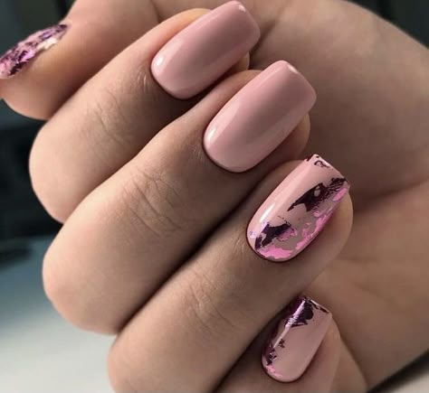 Spring Nail Art Designs, Foil Nail Designs, Spring Nails 2020, Marble Nail Designs, Nails 2020, Spring Nail Art, Foil Nails, Marble Nails, Manicure Y Pedicure