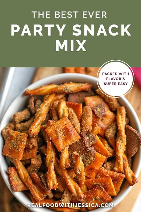 Salty Diy Snacks, Salty Party Mix Recipes, Salty Mix Snack, Parmesan Chex Mix Recipes, Tex Mix Snack, Homemade Party Mix Recipe, Southwest Airlines Snack Mix Recipe, Salty Snack For Party, Salty Snacks For Christmas Party