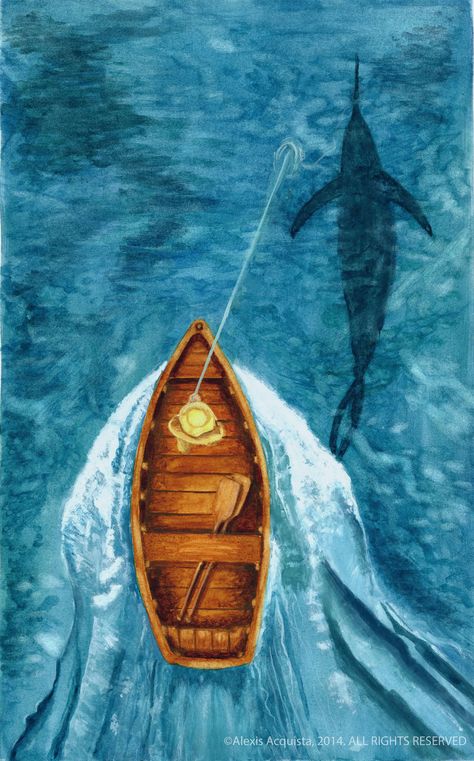 On Ernest Hemingway’s The Old Man And The Sea 🌊 ⛵️ The Sea Photography, Sea Drawing, Sea Illustration, Sea Photography, Sea Painting, Sea Art, Ernest Hemingway, Drawing Videos, Fish Art