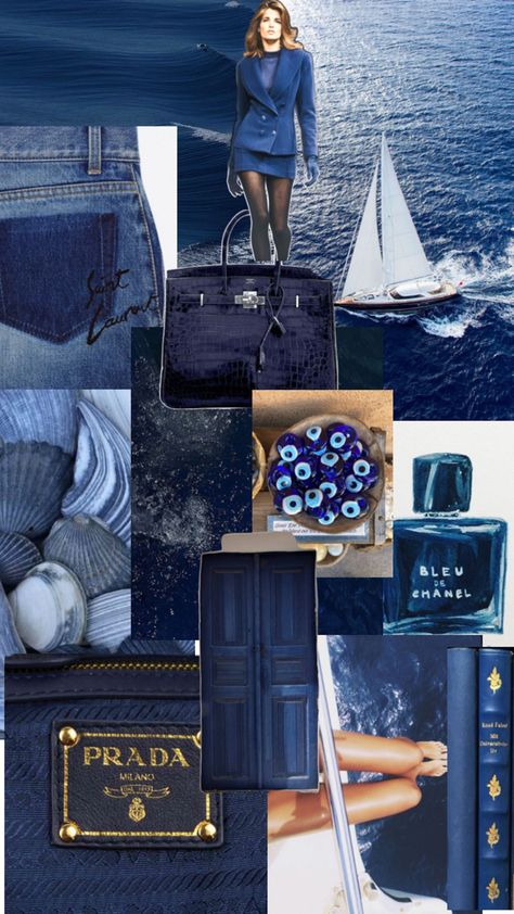 Navy Blue Aesthetic, Summer Mood Board, Navy Outfit, All Things Blue, Colour Matching, Summer Mood, My Goals, Phone Background, A Concept