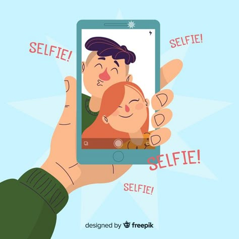 Phone Selfie Pose, Couple Taking Selfie, Selfie Illustration, Comic Exhibition, Phone Illustration, World Laughter Day, Laughter Day, Africa Art Design, Phone Selfie