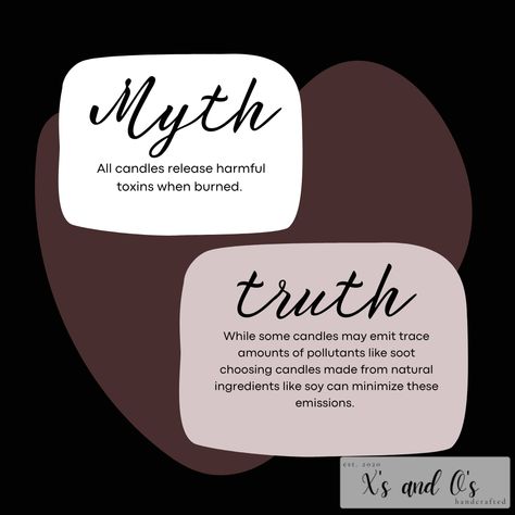 Myth And Truth, Soy Candle Facts, Candle Facts, Things To Make Yourself, Candle Burn, Posts Ideas, Candle Business, Cozy Atmosphere, Corporate Branding