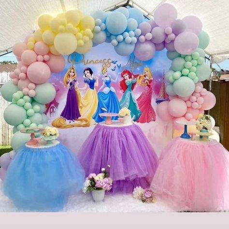 Disney Princess Theme Birthday Party, Disney Princess Diy, Princess Birthday Decorations, Princess Balloons, Disney Princess Theme, Princess Crafts, Birthday Decorations At Home, Belle Birthday, Princess Birthday Party Decorations