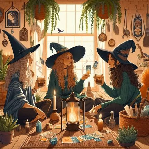 Art by Dreamy Witch Slow Burn Romance, Cottagecore Witch, Witch Pictures, Three Witches, Doll Drawing, Witch Coven, Autumn Magic, School Of Witchcraft, Animals And Plants