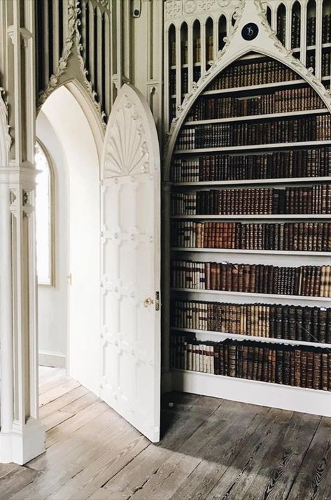 Strawberry Hill, Gothic Revival, Home Libraries, Gothic Home Decor, Gothic House, Old Book, House Goals, Home Library, Book Shelf