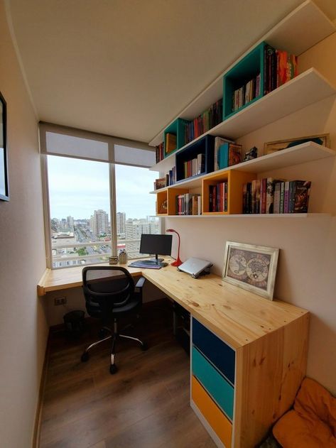 Home office fresh home decor idea 2023 Small Narrow Home Office, Long Narrow Home Office, Narrow Desk Setup, Narrow Study Room Ideas, Small Narrow Office Space Ideas, Narrow Office Design, Small Narrow Office, Long Narrow Office Space Ideas, Narrow Office Space