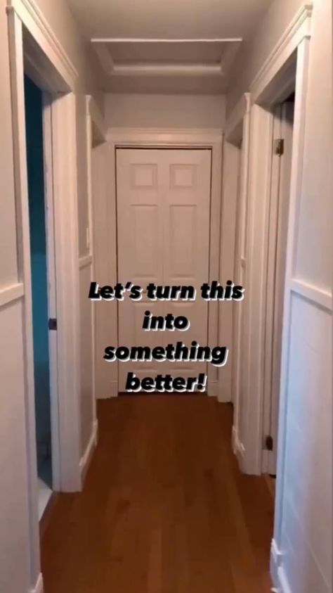 Watch and learn as @mypracticehome transforms a plain, bi-fold door into a custom faux double door! 🖤 Check out @mypracticehome for more… | Instagram Half Doors Ideas, Folding Laundry Room Doors, Short Doors Solutions, Small Entry Door Ideas, Small Hallway With Doors, Hallway Privacy Door, Double Doors For Bathroom, Kids Bedroom Apartment Doors, Too Many Doors In Hallway