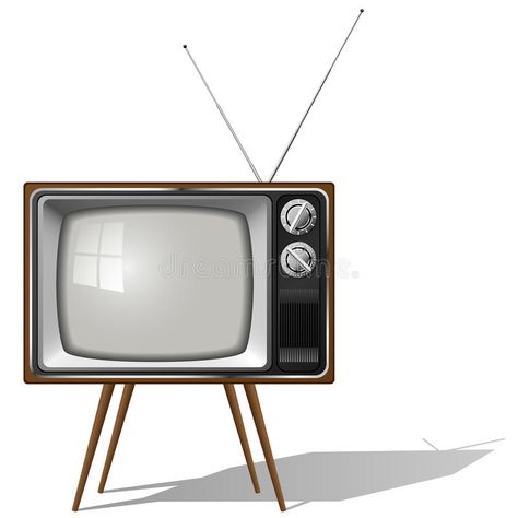 Outdated TV-set. Vector illustration of old-fashioned four legged TV set isolate , #SPONSORED, #Vector, #illustration, #set, #Outdated, #TV #ad Tv Clipart, Tv Vintage, Vintage Television, Television Set, Tv Sets, Vintage Tv, Box Tv, Retro Tv, Vintage Radio