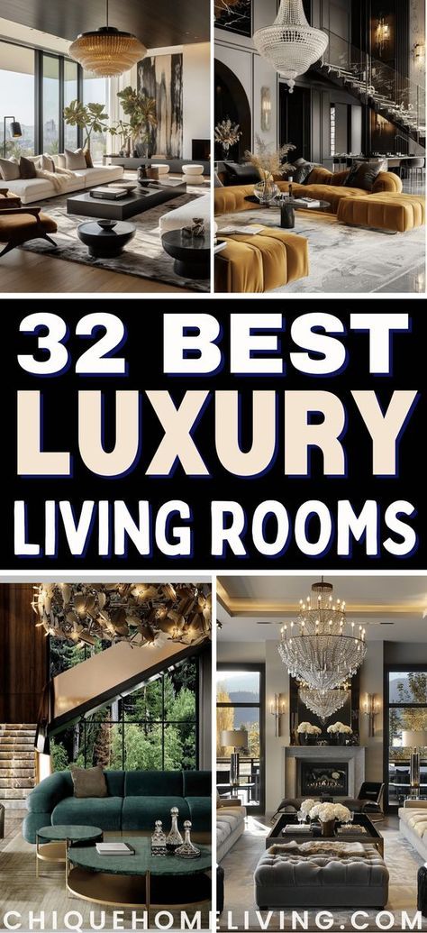 Looking to transform your living space into a luxurious retreat? ✨ Explore 32 modern luxury living room design ideas that will inspire you to create a space that exudes sophistication and style. From plush furnishings to elegant accents, find the perfect inspiration to elevate your living room with a touch of modern opulence. Dive into these stunning designs now! #LuxuryLiving #LivingRoomDesign #ModernElegance #InteriorInspiration #HomeDecor Elegant Home Living Room, Designer Living Room Luxury, Safari Glam Living Room, Modern Lux Apartment, Sitting Room Ideas Modern Luxury, Elegant Formal Living Room, Lux Living Room Ideas, Modern Elegant Living Room Luxury, Modern Formal Living Room Ideas