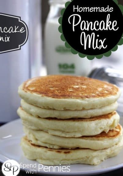 Homemade Pancake Mix! This is quick and easy... just mix it up and store it in the cupboard! No need to buy pancake mix anymore! #spendwithpennies #easybreakfast #easyrecipe #makeahead #simplemeal #weekendmeal #weekdaymeal Diy Pancake Mix, Homemade Pancake Mix Recipe, Bread Sides, Homemade Pancake Mix, Pancake Mix Recipe, Pancake Recipe Easy, Dry Mixes, Spend With Pennies, Homemade Mixes