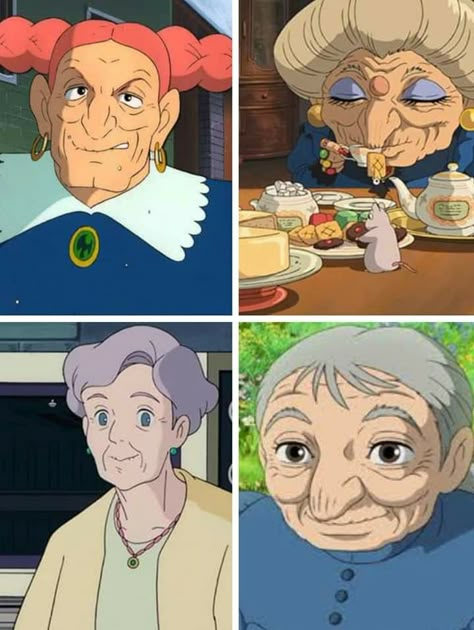 Dola ,yubaba, madame ,grandma Sophie Studio Ghibli Old Lady, Old Grandma Drawing, Ghibli Style Drawing, Drawings For Grandma, Anime Grandma, Grandma Character Design, Old Lady Character Design, Lady Character Design, Grandma Character