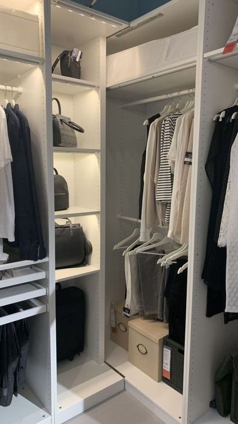 Wardrobe Full Of Clothes Aesthetic, Wardrobe Clothes Aesthetic, Different Wardrobe Aesthetics, Sort Out Wardrobe, My Wardrobe Clothing, Simple Closet Aesthetic, Open Closet Ikea, Wardrobe Astethic, Pretty Wardrobe Closets