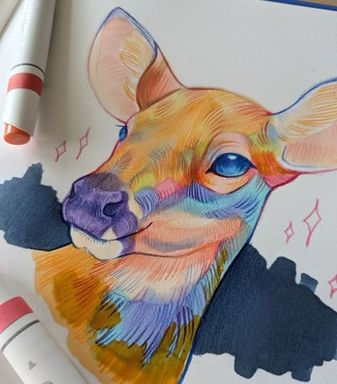 Instagram Art Markers Drawing, Markers Drawing Ideas, Copic Marker Art, Imposter Syndrome, Marker Drawing, Doodle Art Designs, Animal Sketches, Alcohol Markers, Marker Art