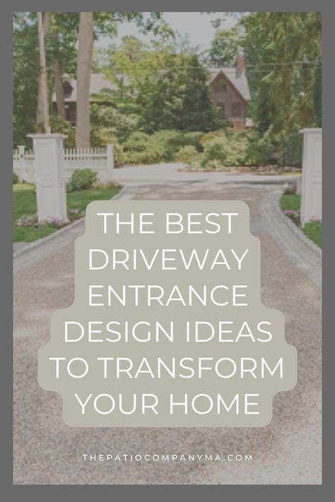 Elegant Driveway Entrance, Entrance To Driveway Ideas, Driveway Design Entrance, Front Walkway Landscaping Entryway Modern, Front Gardens And Driveways, Driveway Lights Entrance, Landscaping At Driveway Entrance, Modern Driveway Design Entrance, House Entrance Ideas Exterior Front Porches