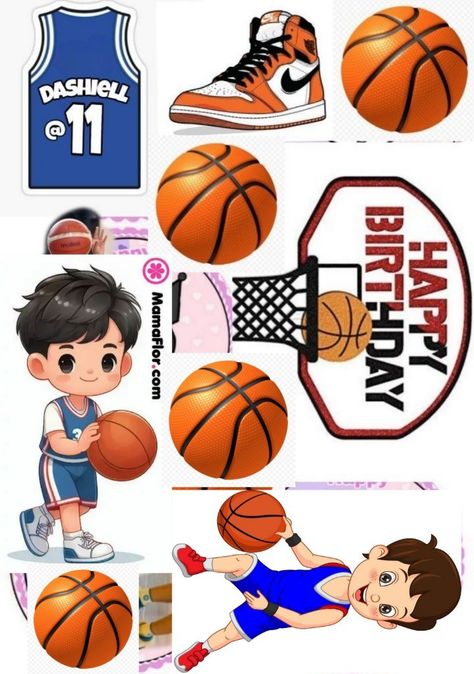 Basketball Toppers Printable, Basketball Cake Topper Printable, Basketball Topper, Toppers Basketball, Basketball Cake Topper, Basketball Cupcakes, Elsa Cake Frozen, Printable Cake Topper, Cake Frozen