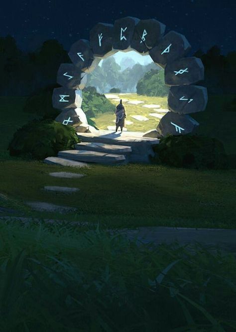 Time Portal, Concept Art Landscape, Portal Art, Landscape Concept, 다크 판타지, Fantasy Setting, Fantasy Places, Fantasy Art Landscapes, Concept Art Drawing