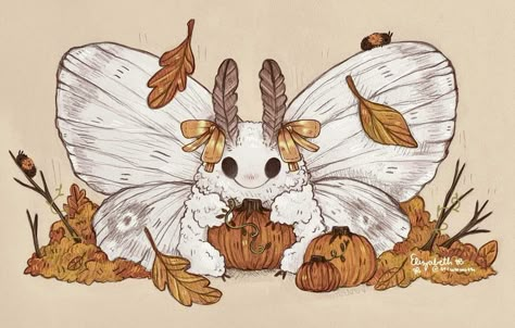 Moth Art Reference, Poodle Moth Drawing, Owl Art Drawing, Rosey Maple Moth Drawing, Moth Wallpaper Desktop, Moth Pfp Aesthetic, Cute Moth Art, Cute Moth Drawing, Cottagecore Drawing Ideas