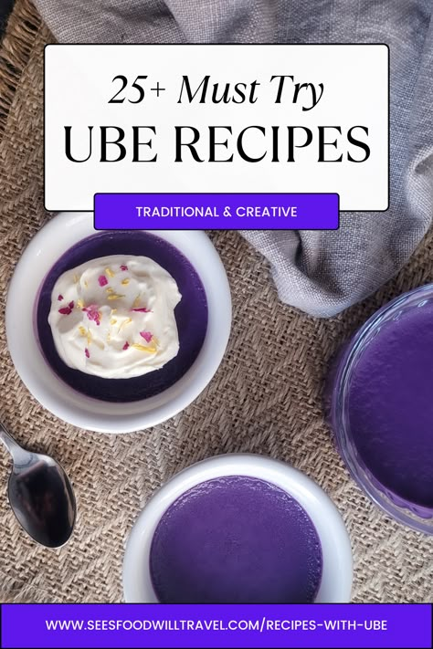 Ube Recipes Savory, Ube Desserts Filipino Food, Healthy Ube Recipes, Ube Truffles Recipe, Easy Ube Recipes, Ube Tart Recipe, Filipino Recipes Dessert, Recipes Using Ube Condensed Milk, Ube Recipes Filipino Desserts