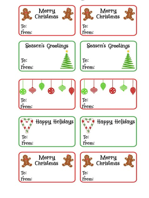 Christmas Tags Stickers, Gift Label Ideas, Xmas Labels, Christmas Printable Labels, Bunting Template, Gift Tags Personalized, Gift Tag Labels, Christmas Gift Tags Personalized, Santa Gift Tags