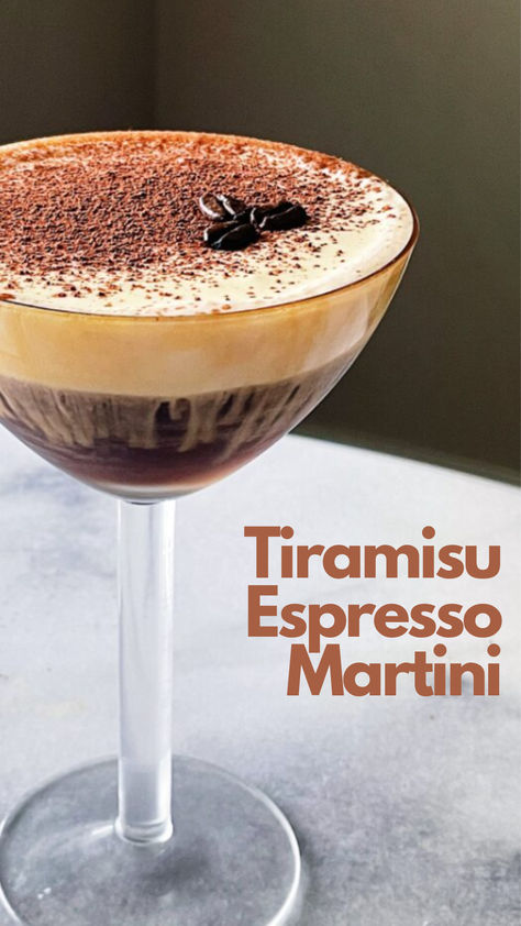 Tiramisu Espresso Martini Espresso Martini Tiramisu, Cinnamon Espresso Martini, Maple Espresso Martini, Rum Espresso Martini, Espresso Martini Sweet, Holiday Espresso Martini Recipe, Crème Brûlée Espresso Martini, Hazelnut Espresso Martini, Christmas Espresso Martini Recipes