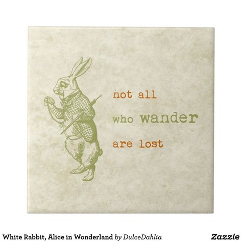 White Rabbit, Alice in Wonderland Tile White Rabbit Character, Alice Quotes, Rabbit Alice In Wonderland, Alice In Wonderland Quotes, Alice And Wonderland Tattoos, White Rabbit Alice In Wonderland, Rabbit Character, Alice In Wonderland Poster, Wonderland Tattoo