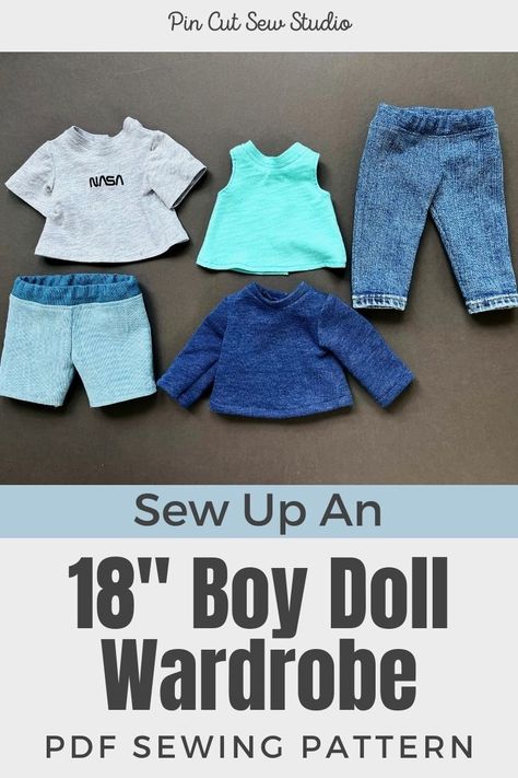 Doll Clothes Patterns Free Printables, Sew Studio, Doll Clothes Sewing Patterns, Og Doll, Clothing Sewing Patterns Free, Bear Clothes, Boy Doll Clothes, Baby Doll Clothes Patterns, American Girl Doll Crafts