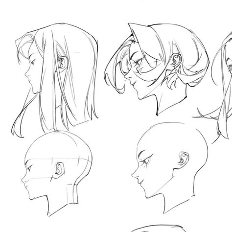 Webtoon Art Style, 얼굴 드로잉, Drawing Heads, Anatomy Sketches, 캐릭터 드로잉, Digital Painting Tutorials, Figure Drawing Reference, Anime Drawings Tutorials, Anatomy Art