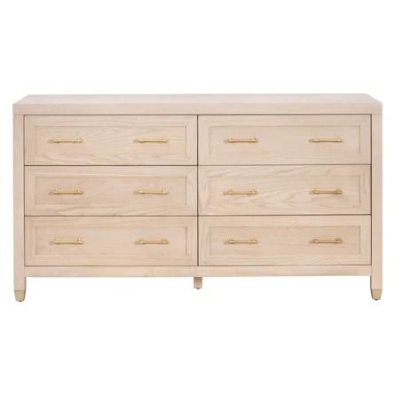 LOOMLAN Traditions 6 - Drawer Dresser | Wayfair White Oak Dresser, Dresser 6 Drawer, Bedroom Makeup Vanity, Oak Dresser, Small Space Bedroom, Deck Box Storage, Teen Bedroom Furniture, Garage Storage Cabinets, Bedroom Furniture Dresser