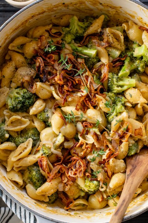 Creamy Vegan Broccoli & Shells - This Savory Vegan Wholesome Vegan Recipes, Easy One Pot Vegan Meals, Vegan Cheat Meal, Nourishing Vegan Meals, Vegan Pasta Aesthetic, Inexpensive Vegan Meals, Easy Pasta No Meat, Quick Healthy Meals Vegetarian, Vegan Pasta Dinner Recipes