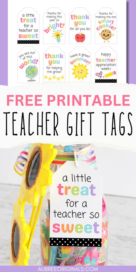 Customize your DIY teacher gifts with these free printable tags! Teacher Gift Printables Free, Free Printable Gift Tags For Teachers, Thank You Teacher Tags Free Printables, Teacher Gift Tags Printable Free, Gift Tag Template Free Printable, Free Teacher Appreciation Gifts, Gift Tags For Teachers, Free Teacher Appreciation Printables, Gift Tag Template Free