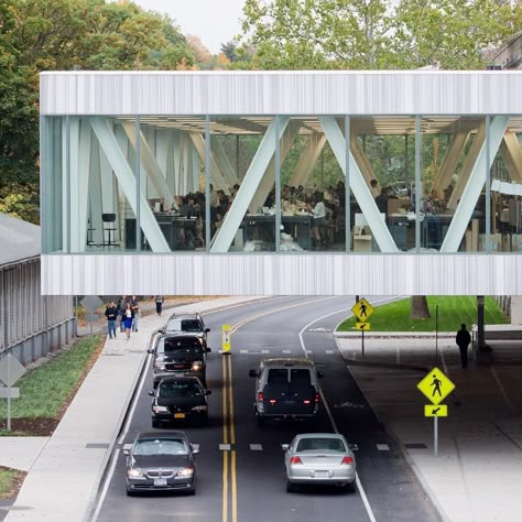 OMA . Paul Milstein Hall Cornell University . Ithaca Milstein Hall, Cantilever Architecture, Oma Architecture, College Of Architecture, Steel Structure Buildings, Rem Koolhaas, Tadao Ando, Renzo Piano, Cornell University