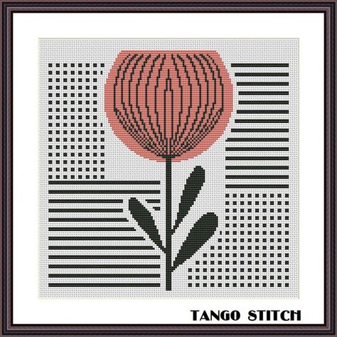 Scandinavian style blossom cross stitch pattern – Tango Stitch Cross Stitch Scandinavian, Swedish Cross Stitch Patterns, Danish Cross Stitch, Marimekko Cross Stitch, Matisse Cross Stitch, Grey Ornaments, Celtic Christmas, Easy Cross Stitch Patterns, Funny Cross Stitch Patterns