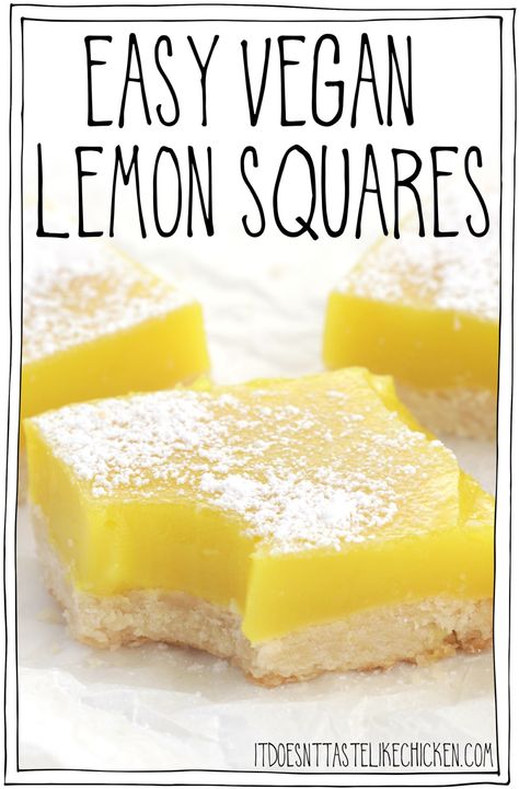 Vegan Lemon Squares, Tart Lemon Curd, Vegan Lemon Bars, Vegan Lemon Curd, Bars Healthy, Vegan Easter, Spring Dessert, Lemon Squares, Vegan Baking Recipes