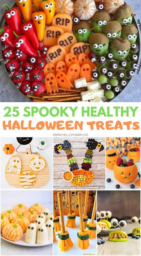 Healthy Halloween Treats For Kids, Halloween Fruit Snacks, Easy Halloween Snacks, Halloween Snacks For Kids, Halloween Lunch, Treats For Kids, Halloween Foods, Healthy Halloween Treats, Healthy Halloween Snacks