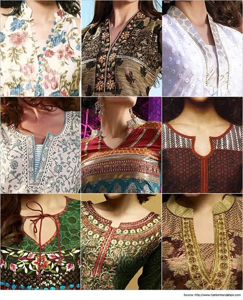 Different Salwar Suit Neck Designs Suit Neck Designs Indian, Salwar Kameez Neck Designs, Salwar Suit Neck Designs, Funky Clothing, Suit Neck Designs, Indian Blouse Designs, Suit Neck, Salwar Neck Designs, Neck Patterns