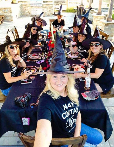 Witches Gathering Party, Witches Breakfast Ideas, Witches Brew Party Ideas, Witch Dinner Ideas, Witch's Night Out, Witches Party Ideas For Adults, Witches Night Out Bunco, Witches Party Food, Halloween Witch Party Ideas