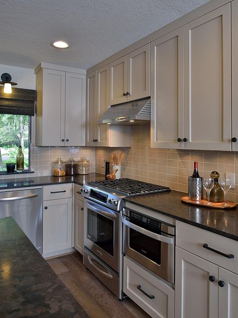 Black granite countertops kitchen