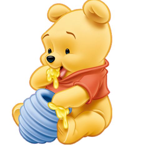 Pooh Bear, Winnie The Pooh, Honey, Blue