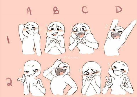 Emotions Excited Face, Drawing Face Expressions, Small Drawings, Drawing Expressions, Drawing Stuff, Pose References, Art Memes, Art Poses, Anime Poses Reference