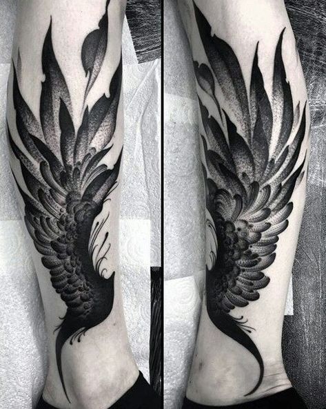 Angel Wings Tattoo Sleeve, Hermes Tattoo, Wing Tattoo Men, Biomechanical Tattoo, 4 Tattoo, Wing Tattoo, Tattoo Reference, Calf Tattoo, Celtic Tattoos