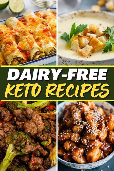 Stick to your health goals with these dairy-free keto recipes! From dips to casserole to soup, these easy meal ideas are simply irresistible. Dairy Free Keto Meals, Dairy Free Keto Dinner, Dairy Free Keto, Dairy Free Keto Recipes, Dairy Free Low Carb, Dairy Free Dinner, Easy Meal Ideas, Free Keto Recipes, Simply Irresistible