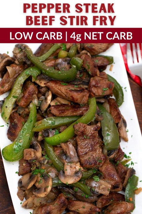 Low Carb Beef Stir Fry, Keto Pepper Steak, Peper Steak, Stir Fry Low Carb, Keto Beef Recipes, Boiled Egg Diet Plan, Recetas Keto, Beef Stir Fry, Pepper Steak